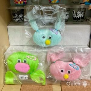 Colorful Plush Hair Accessories Set - 3 pcs